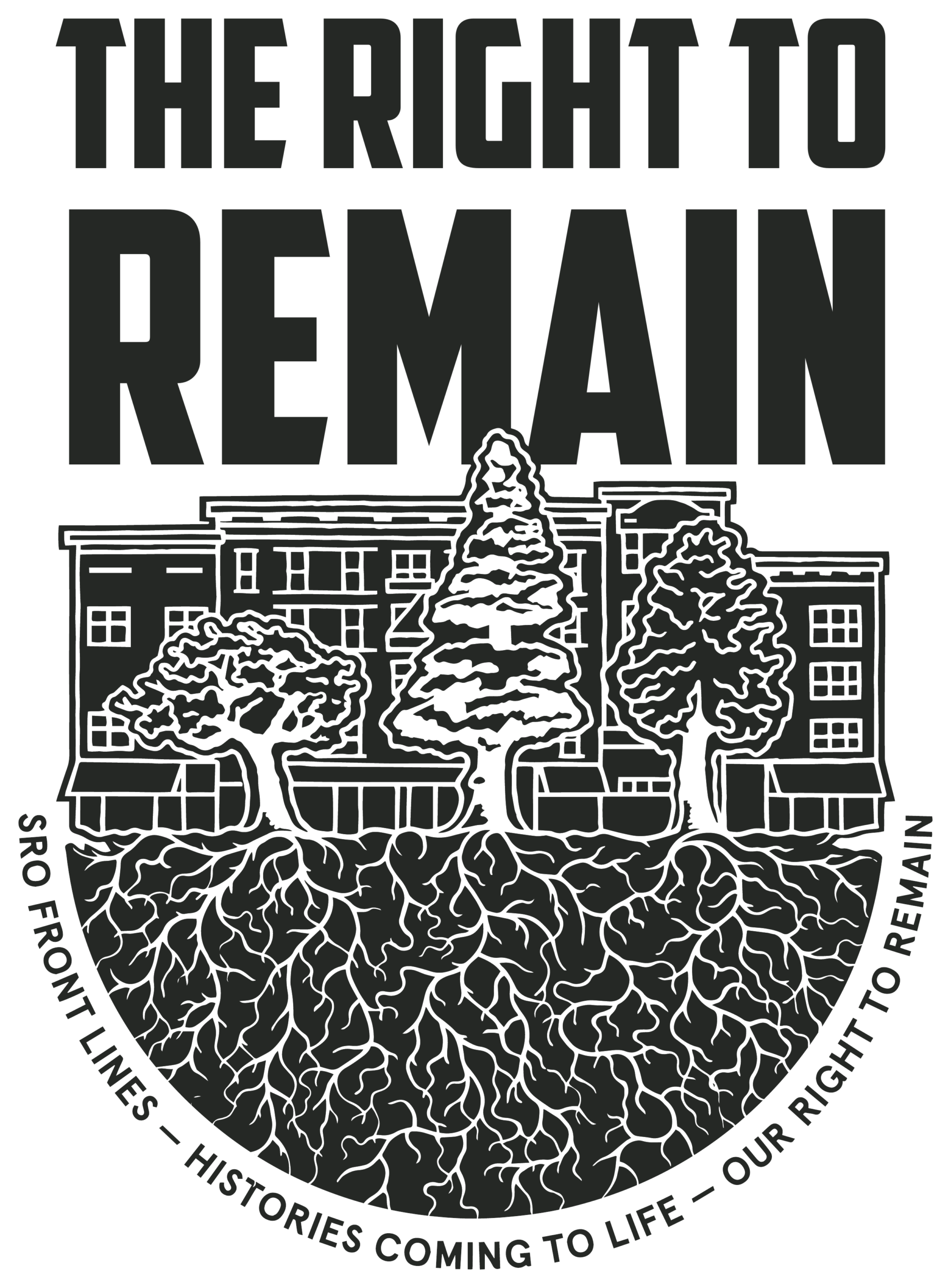 Read the artist statement for the Right to Remain Research Collective logo